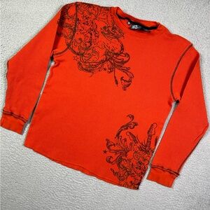 Kids vintage y2k affliction style thermal shirt